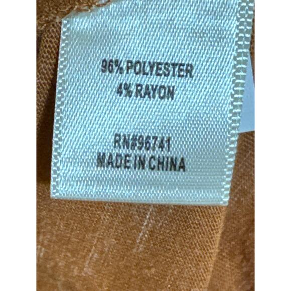 Tru Self 1X Butterfly T-shirt, Cap Sleeves High Low, Scoop Hem Rusty Orange - Picture 3 of 5